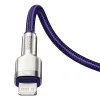 Baseus Cafule Metal nylon harisnyázott USB Type-C/ Lightning kábel PD 20W 2m lila (CATLJK-B05) - 2. kép