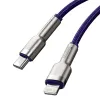 Baseus Cafule Metal nylon harisnyázott USB Type-C/ Lightning kábel PD 20W 2m lila (CATLJK-B05) - 3. kép
