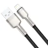 Baseus Cafule Metal nylon harisnyázott USB/ Lightning kábel 2.4A 1m fekete (CALJK-A01) - 1. kép