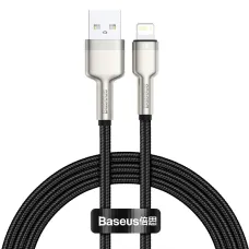 Baseus Cafule Metal nylon harisnyázott USB/ Lightning kábel 2.4A 1m zöld (CALJK-A06)