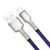 Baseus Cafule Metal nylon harisnyázott USB/ Lightning kábel 2.4A 1m lila (CALJK-A05) - 0. kép