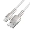 Baseus Cafule Metal nylon harisnyázott USB/ Lightning kábel 2.4A 2m fehér (CALJK-B02) - 3. kép