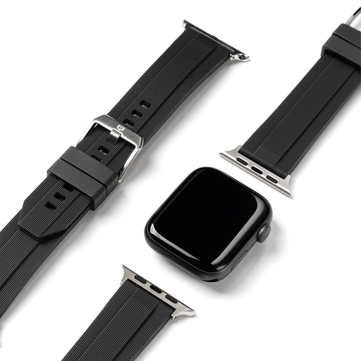 Ringke Rubber One óraszíj Apple Watch 4/5/6/7/8/SE/Ultra (42/44/45/49mm) black (AW-B-44-10)