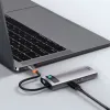 Baseus Metal Gleam 5in1 HUB USB Type-C - USB Type-C PD 100W / HDMI 4K 30Hz / 3x USB 3.2 Gen 1 szürke (CAHUB-CX0G) - 0. kép