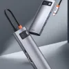 Baseus Metal Gleam 5in1 HUB USB Type-C - USB Type-C PD 100W / HDMI 4K 30Hz / 3x USB 3.2 Gen 1 szürke (CAHUB-CX0G) - 1. kép