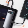 Baseus Metal Gleam 5in1 HUB USB Type-C - USB Type-C PD 100W / HDMI 4K 30Hz / 3x USB 3.2 Gen 1 szürke (CAHUB-CX0G) - 2. kép