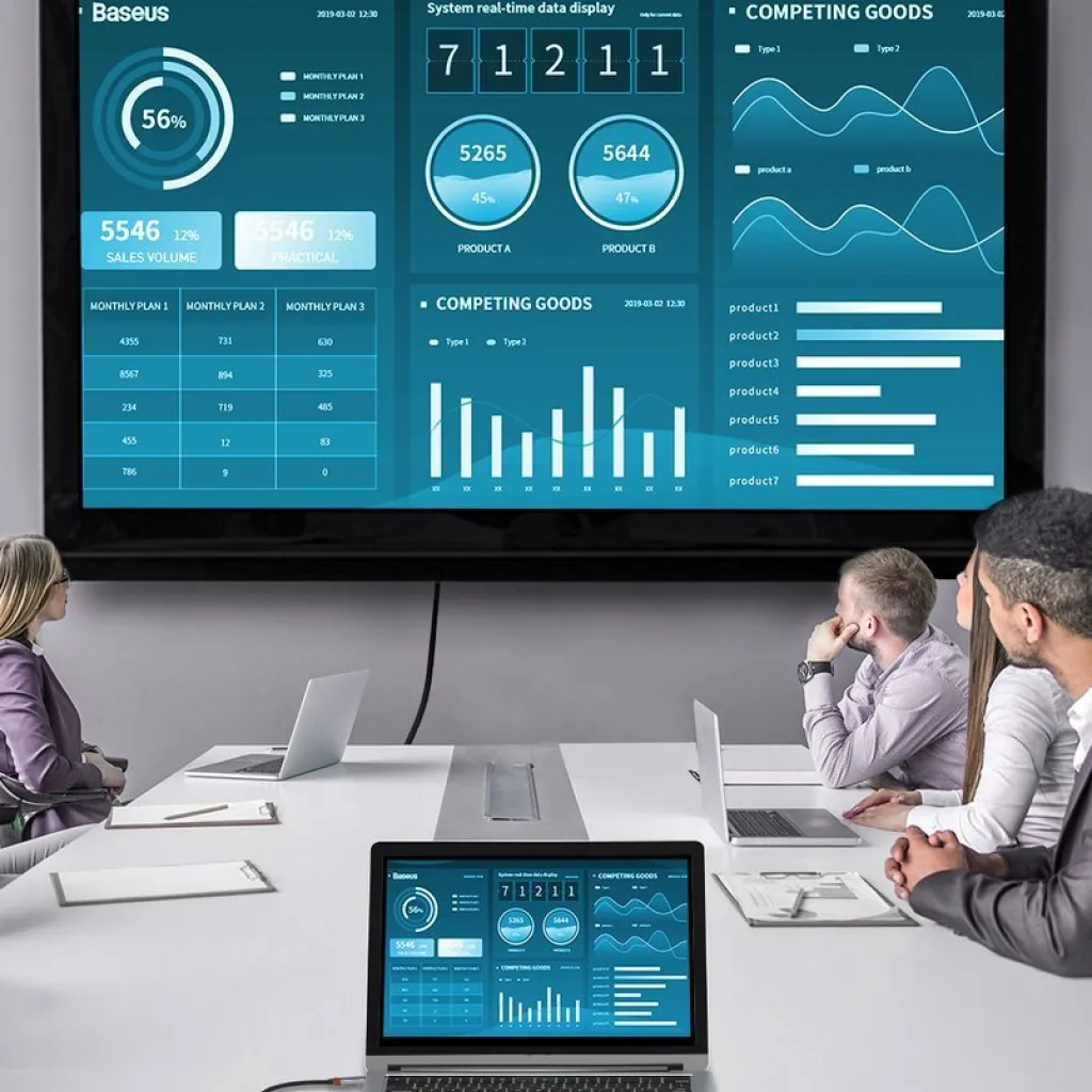 Baseus Metal Gleam 6in1 HUB USB Type-C - USB Type-C PD 100W / HDMI 4K 30Hz / 3x USB 3.2 Gen 1/ RJ45 1Gbps szürke (CAHUB-CW0G) - 13