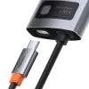 Baseus Metal Gleam 6in1 HUB USB Type-C - USB Type-C PD 100W / HDMI 4K 30Hz / 3x USB 3.2 Gen 1/ RJ45 1Gbps szürke (CAHUB-CW0G) - 1. kép