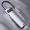 Baseus Metal Gleam 6in1 HUB USB Type-C - USB Type-C PD 100W / HDMI 4K 30Hz / 3x USB 3.2 Gen 1/ RJ45 1Gbps szürke (CAHUB-CW0G) thumbnail