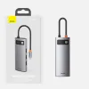 Baseus Metal Gleam 6in1 HUB USB Type-C - USB Type-C PD 100W / HDMI 4K 30Hz / 3x USB 3.2 Gen 1/ RJ45 1Gbps szürke (CAHUB-CW0G) thumbnail