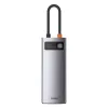 Baseus Metal Gleam 6in1 HUB USB Type-C - USB Type-C PD 100W / HDMI 4K 30Hz / 3x USB 3.2 Gen 1/ RJ45 1Gbps szürke (CAHUB-CW0G) - 3. kép