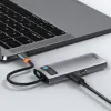 Baseus Metal Gleam 6in1 HUB USB Type-C - USB Type-C PD 100W / HDMI 4K 30Hz / 3x USB 3.2 Gen 1/ RJ45 1Gbps szürke (CAHUB-CW0G) thumbnail