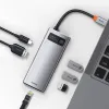 Baseus Metal Gleam 6in1 HUB USB Type-C - USB Type-C PD 100W / HDMI 4K 30Hz / 3x USB 3.2 Gen 1/ RJ45 1Gbps szürke (CAHUB-CW0G) thumbnail