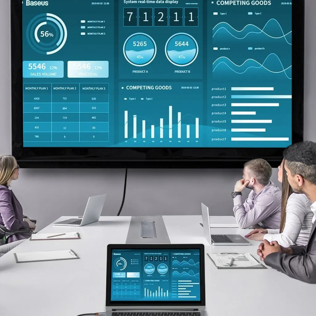 Baseus Metal Gleam 8in1 HUB USB Type-C - USB Type-C PD 100W / HDMI 4K 30Hz / 3x USB 3.2 Gen 1/ RJ45 1Gbps/ SD és MicroSD kártyaolvasóval szürke (CAHUB-CV0G) - 13