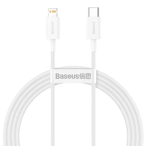 Baseus Superior USB Type-C - Lightning kábel PD 20W 1.5m fehér (CATLYS-B02)
