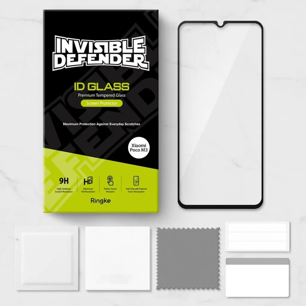 Xiaomi Poco M3 / Xiaomi Redmi 9T Ringke Invisible Defender ID kijelzővédő üvegfólia (G4as041) - 10