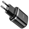 Hoco N4 Hálózati töltő adapter 2.4A 2xUSB + Lightning kábel 1m fekete - 4. kép