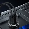 Joyroom mini 2xUSB aljzattal USB 45W 5A szivargyújtós autós töltő QC 3.0 AFC SCP szürke (C-A36) - 2. kép