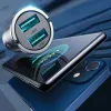 Joyroom mini 2xUSB aljzattal USB 45W 5A szivargyújtós autós töltő QC 3.0 AFC SCP szürke (C-A36) - 4. kép