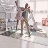 Csillag és hold mintás 3D hatású gyerekszőnyeg 120x170cm - 0. kép