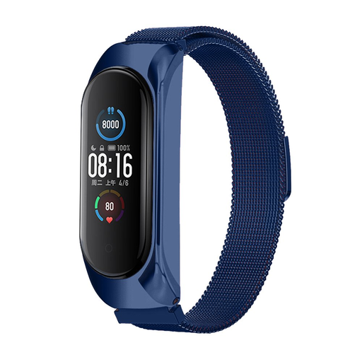 Fém Xiaomi Mi Band 5 / Mi Band 4 / Mi Band 3 fém óraszíj kék