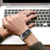 Fém Xiaomi Mi Band 5 / Mi Band 4 / Mi Band 3 fém óraszíj kék - 4. kép