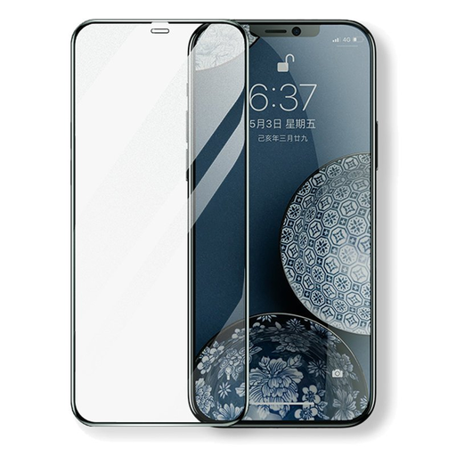 Joyroom Knight Series 2,5D KIjelzővédő üvegfólia kerámiával iPhone 12/ 12 Pro fekete Joyroom Knight Series 2,5D KIjelzővédő üvegfólia kerámiával iPhone 12/ 12 Pro fekete