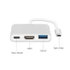 USB Type-C HUB adapter - Type-C + USB3.0 + HDMI fehér - 0. kép