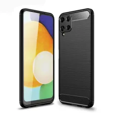 Samsung A22 4G Tech-Protect carbon mintájú TPU tok fekete