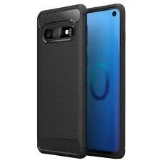 Samsung S21 Ultra szénszál mintájú TPU tok fekete