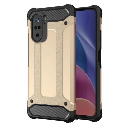 Xiaomi Redmi K40 Pro+ / K40 Pro / K40 / Poco F3 Hybrid Armor tok arany