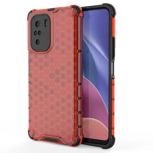 Xiaomi Redmi K40 Pro+ / K40 Pro / K40 / Poco F3 Honeycomb armor TPU tok piros