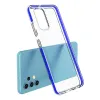 Samsung Galaxy A32 4G átlátszó TPU tok színes kerettel sötét pink - 1. kép