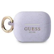 Guess GUAPSGGEU Silicone Glitter AirPods Pro 1/2 tok lila