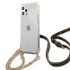 iPhone 12/ 12 Pro Guess GUHCP12MKC4GSGO Gold Chain tok lánccal átlátszó - 1. kép