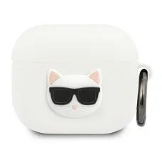 AirPods 3 szilikon tok fehér Karl Lagerfeld Choupette KLACA3SILCHWH