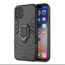 Puzdro Samsung A12 Ring Armor s výklopným stojanom čierne