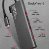 Cliptec USB HUB Adapter, USB Type-C Csatlakozással - 3xUSB 3.1 + USB Type-C + HDMI Aljzattal Szürke - 1. kép