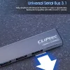Cliptec USB HUB Adapter, USB Type-C Csatlakozással - USB 3.1 + 2xUSB 2.0 + MicroSD kártyaolvasóval Aljzattal Szürke - 0. kép