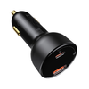 Baseus Supreme 100W Univerzális autós szivargyújtós töltő USB-A és USB Type-C aljzattal QC PD 3.0 5A + Type-C kábel (TZCCZX-01) - 1. kép