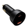 Baseus Supreme 100W Univerzális autós szivargyújtós töltő USB-A és USB Type-C aljzattal QC PD 3.0 5A + Type-C kábel (TZCCZX-01) - 4. kép