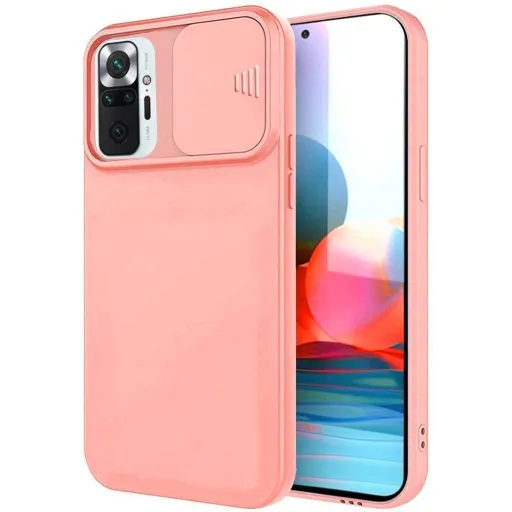 Xiaomi Redmi Note 10 Nexeri Szilikon tok kameralencse védővel barack Xiaomi Redmi Note 10 Nexeri Szilikon tok kameralencse védővel barack