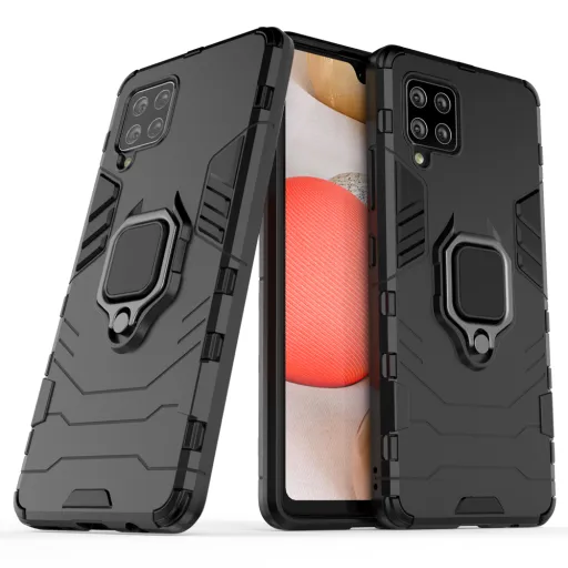 Samsung Galaxy A42 5G Ring Armor Case Kickstand telefontok fekete