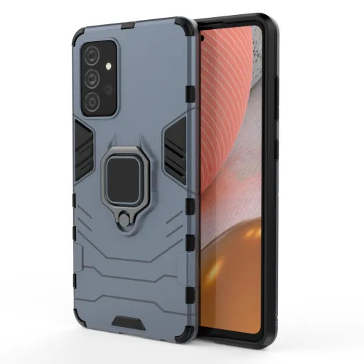 Samsung Galaxy A72 4G Ring Armor Case Kickstand telefontok kék