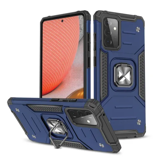 Samsung Galaxy A72 4G Wozinsky Ring Armor Case Kickstand telefontok kék