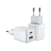 Joyroom L-QP303 30W Mini Hálózati töltő adapter 1x USB-A, 1x USB-C PD aljzattal fehér - 0. kép