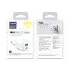 Joyroom L-QP303 30W Mini Hálózati töltő adapter 1x USB-A, 1x USB-C PD aljzattal fehér - 3. kép