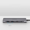 Ugreen 6w1 HUB adapter USB Type C - 2x USB 3.0 Gen 1 / USB Type-C PD 100 W / HDMI 4K / SD és micro SD (TF) kártyaolvasó szürke (CM195 70411) - 0. kép