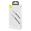Baseus Cafule Metal nylon harisnyázott USB Type-C/ Lightning kábel PD 20W 2m zöld (CATLJK-B06) - 2. kép