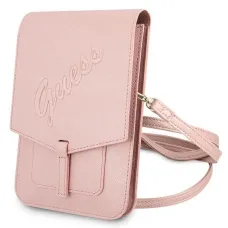 Guess GUWBRSAVSPI Saffiano Script táska pink